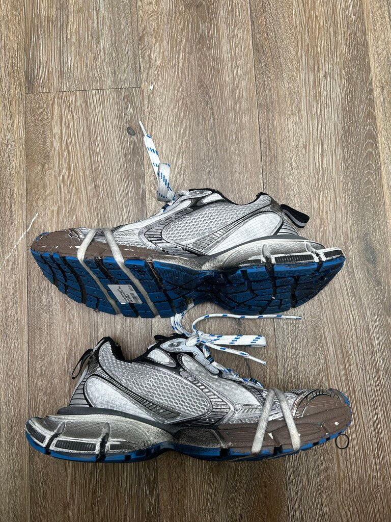 Preowned Balenciaga 3XL Runners Mud Blue White Grey Sz.43 ( NO BOX)