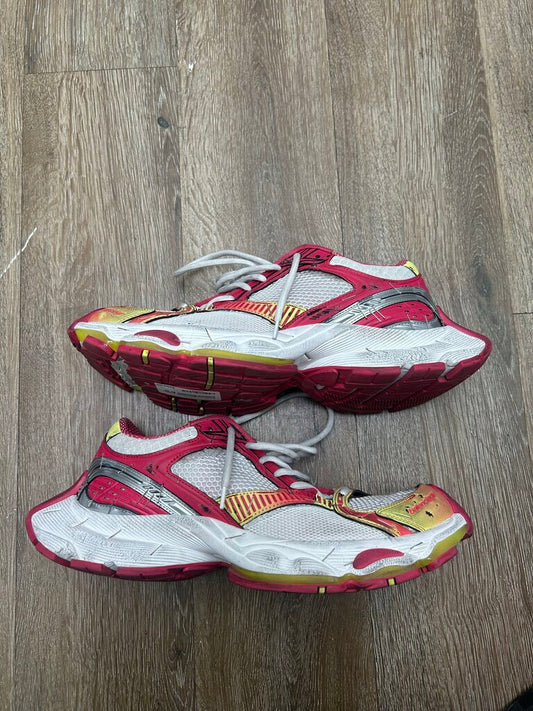 Preowned Balenciaga Stapler Sneakers Red/yellow Sz. 43