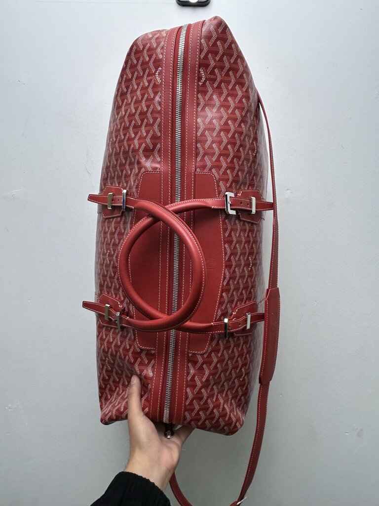 Preowned Goyard Boeing 55 Duffle Bag Red