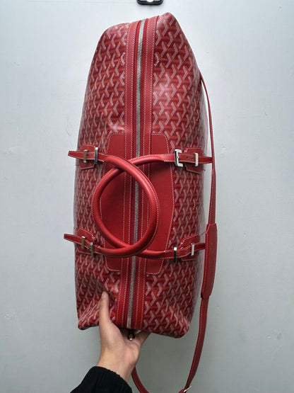 Preowned Goyard Boeing 55 Duffle Bag Red
