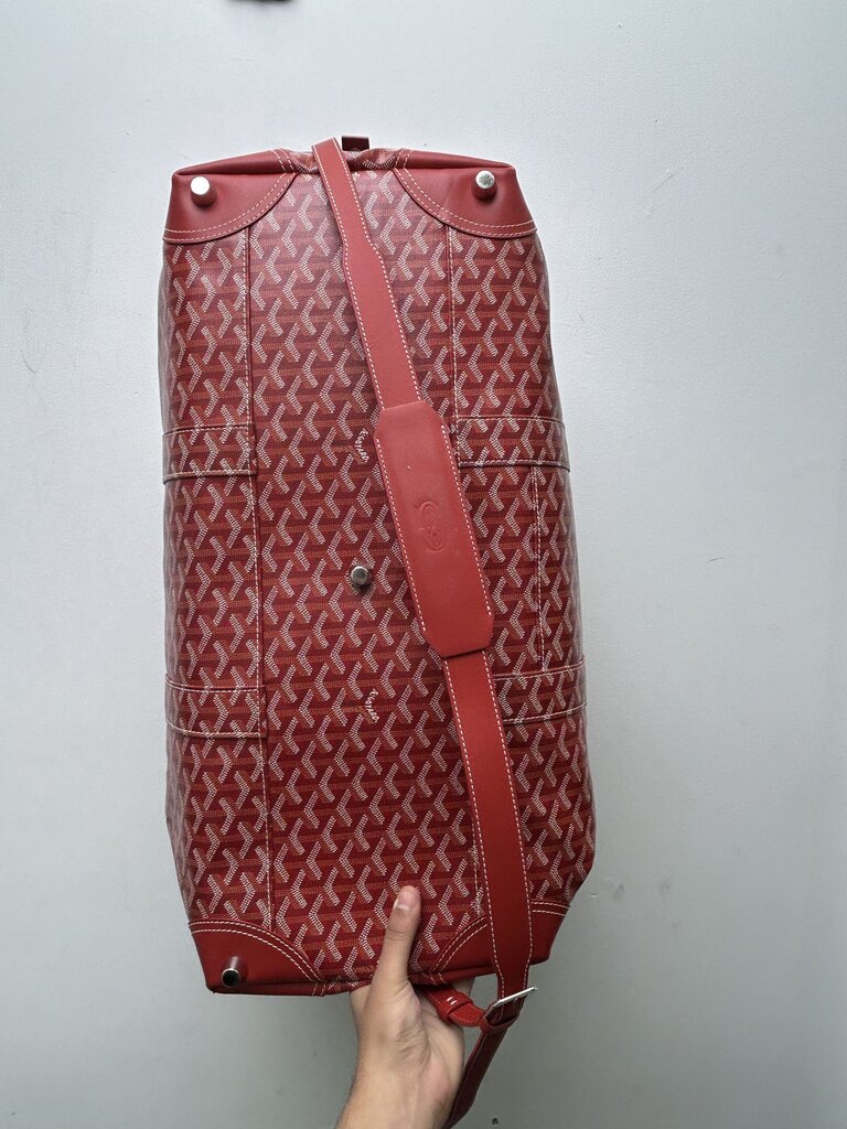 Preowned Goyard Boeing 55 Duffle Bag Red