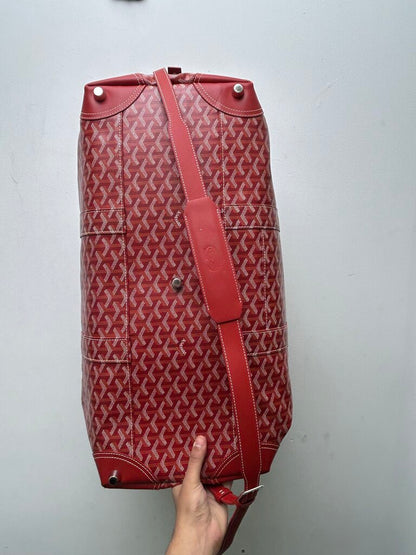 Preowned Goyard Boeing 55 Duffle Bag Red