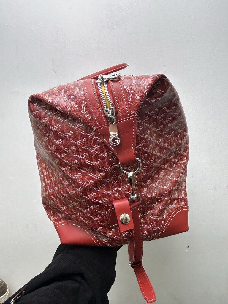 Preowned Goyard Boeing 55 Duffle Bag Red