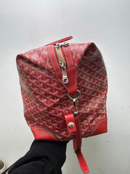 Preowned Goyard Boeing 55 Duffle Bag Red