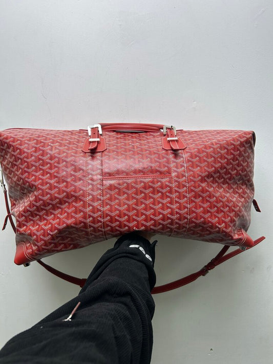 Preowned Goyard Boeing 55 Duffle Bag Red