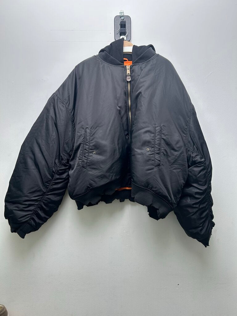 Preowned Gv Gallery Black Orange Reversible Bomber Sz.XL