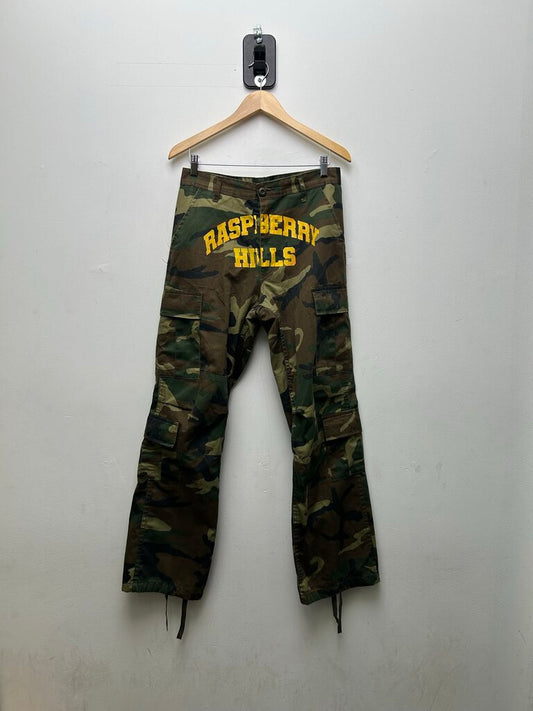 Preowned GV Gallery Yellow RH logo Camo Cargo Pants sz.S
