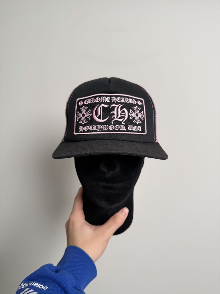 Preowned Chrome Hearts Pink Hollywood Hat