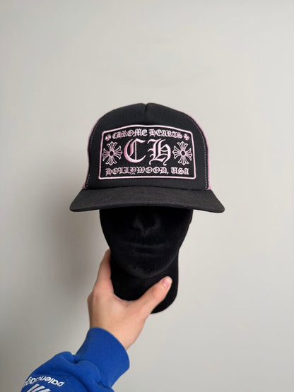 Preowned Chrome Hearts Pink Hollywood Hat