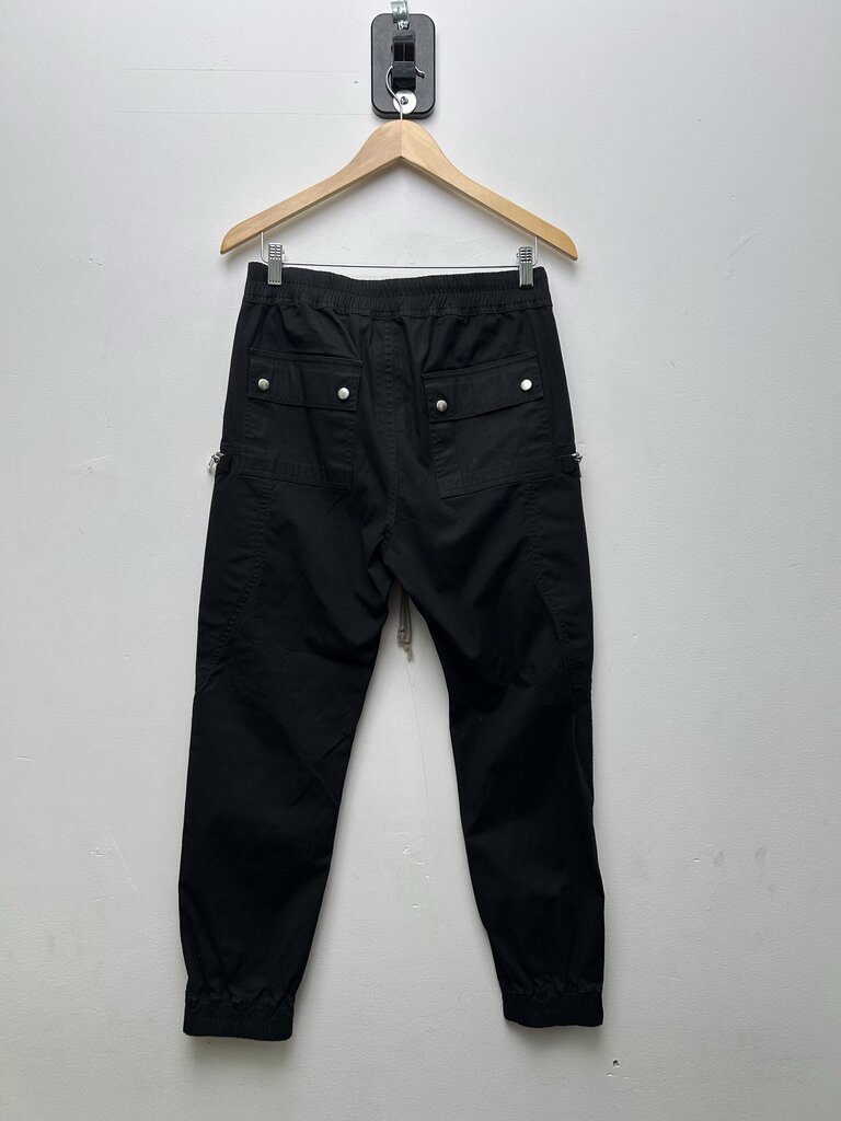 Preowned Rick Owens Black Zipper Cargo Pants Size 40
