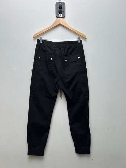 Preowned Rick Owens Black Zipper Cargo Pants Size 40