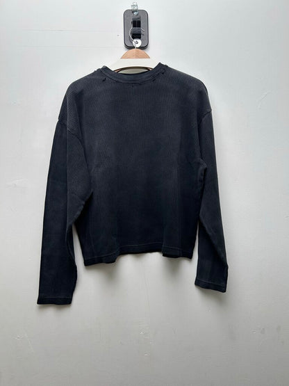 New Gv Gallery Black Yellow Waffle Thermal Sz XS