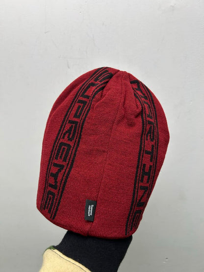 New Supreme Martine Rose Red Black Logo Beanie