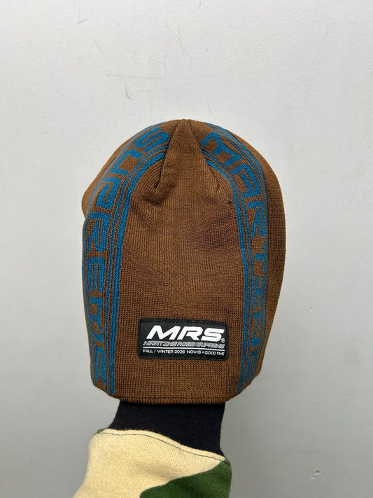 New Supreme Martine Rose Brown Blue Logo Beanie