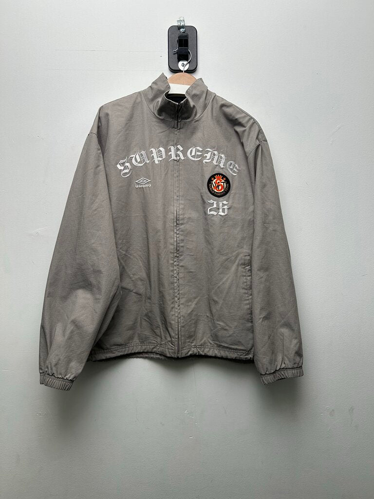 New Supreme Umbro Grey Track Jacket Sz.Medium