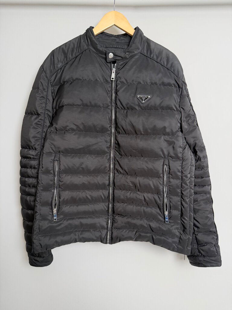 Preowned Prada Puffer Jacket Black Size 58