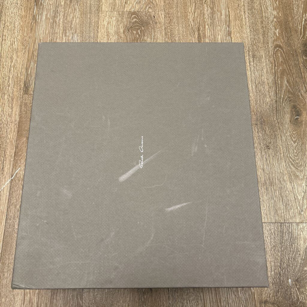 Preowned Rick Owens Geobasket White Black Suede Leather Sz.42.5
