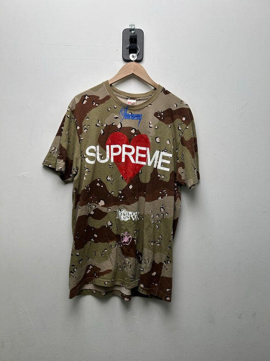 Preowned Supreme Desert Camo Heart Tee Sz.Large