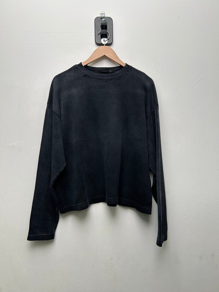 New Gv Gallery Black Yellow Spellout Thermal Sz.Medium
