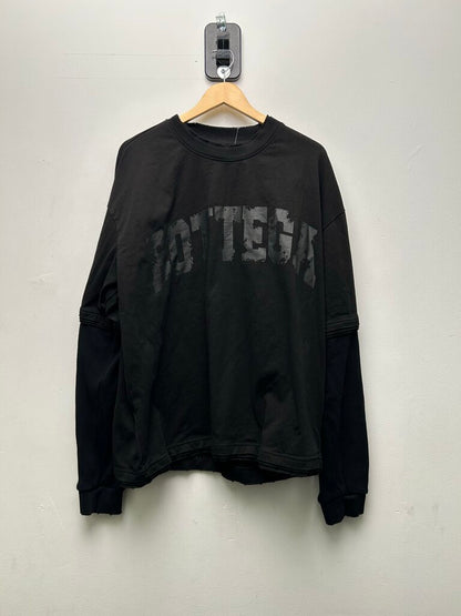 Preowned Bottega Desires Black/Black Thermal Tee Long Sleeve Size 3XL