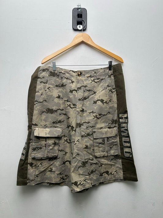 Preowned HMDD Green Camo Logo Shorts Sz.XL