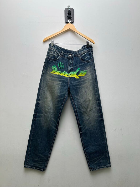 Preowned Sicko Blue Green Lightwash Denim Sz.32