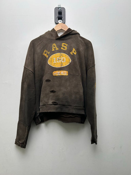 New Gv Gallery Brown Yellow Football Hoodie Sz.Small