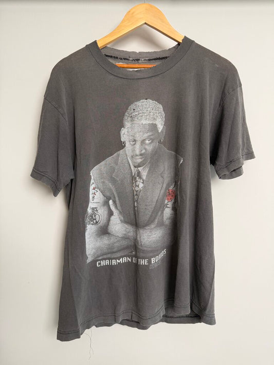 1996 Dennis Rodman Chairman Grey Tee size M/L