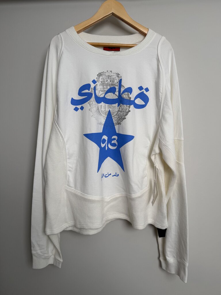 New 424 Sicko Blue Logo White Thermal L/S size XL