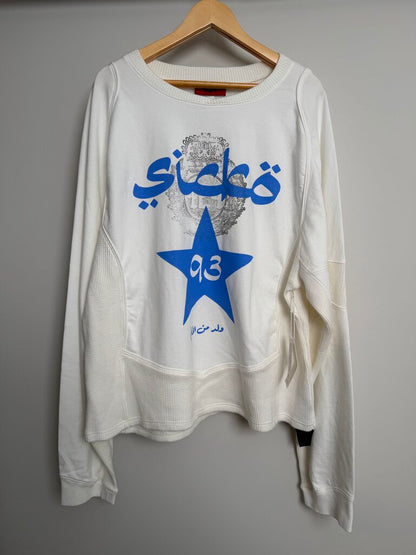New 424 Sicko Blue Logo White Thermal L/S size XL