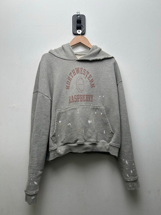 Preowned Gv Gallery Grey Northwestern Painter Hoodie Sz.Small