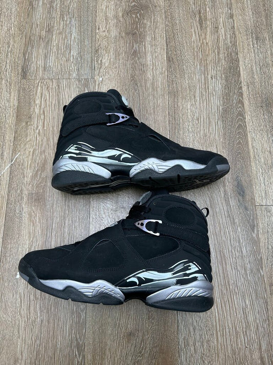 Preowned Jordan 8 Black Chrome Size 10.5