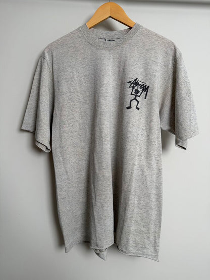 Vintage Bootleg Stussy Tee Grey Size XL (M/L)