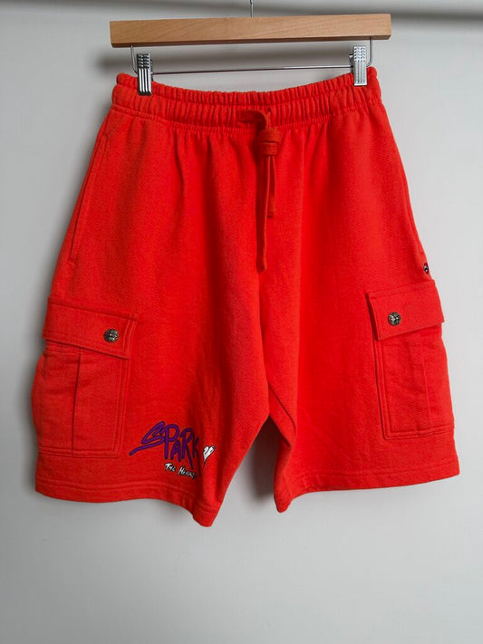 New Chrome Heart Orange Spark Heart Cargo Sweatshort size M