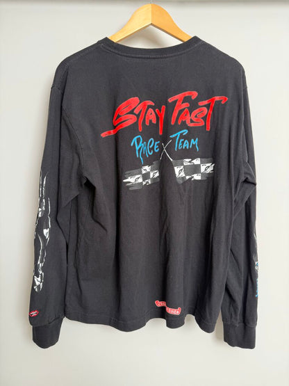 Preowend Chrome Heart Stay Fast Black L/S size XL