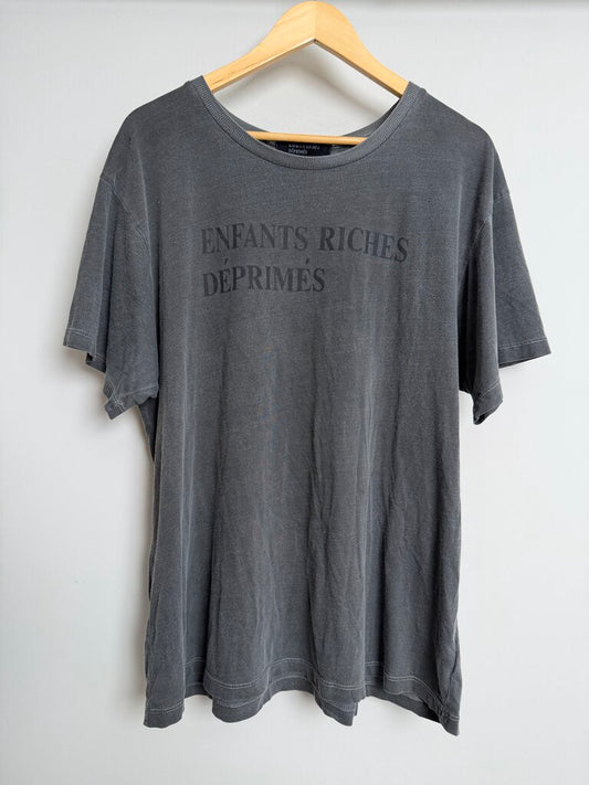 ERD Dark Grey Spell Out Tee Size XL