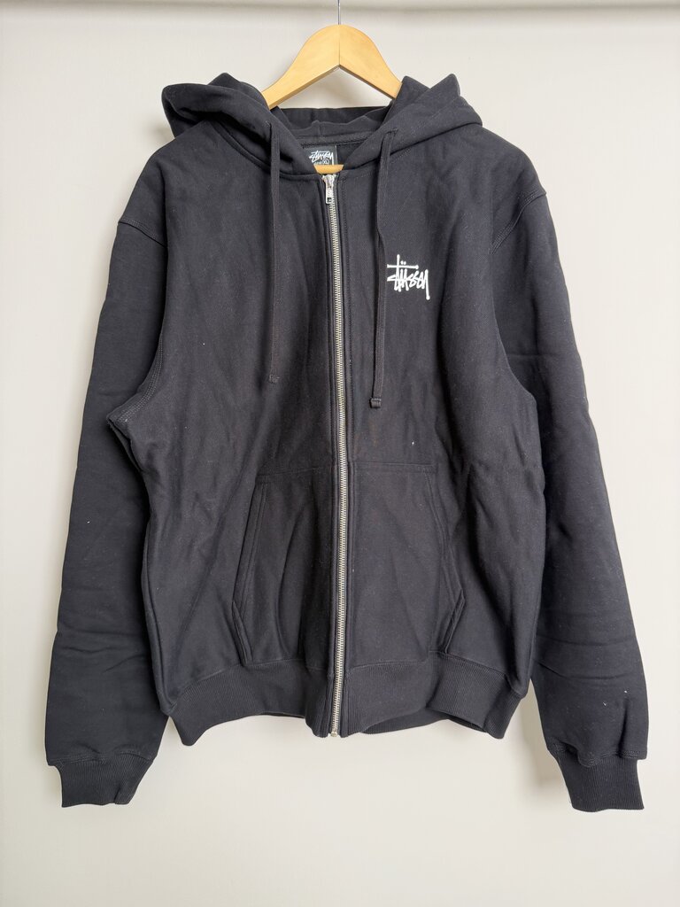 New Stussy Basic Zip Hoodie Black size M