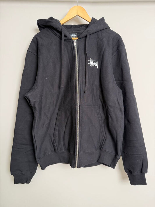 New Stussy Basic Zip Hoodie Black size XL