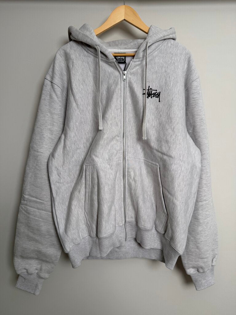 New Stussy Basic Zip Hoodie Grey size XL