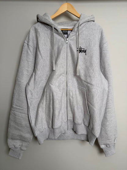 New Stussy Basic Zip Hoodie Grey size XL