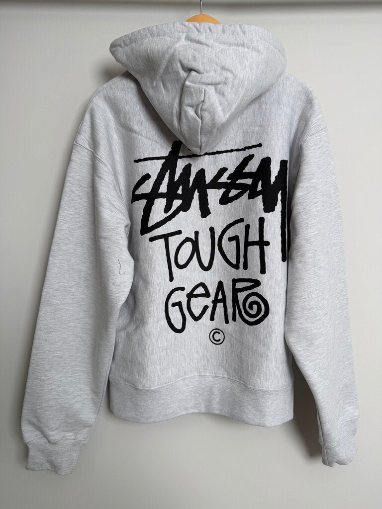 New Stussy Tough Gear Grey Hoodie size XL