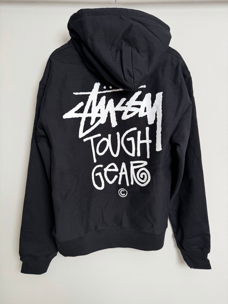 New Stussy Tough Gear Black Hoodie size L