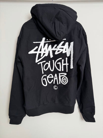 New Stussy Tough Gear Black Hoodie size L