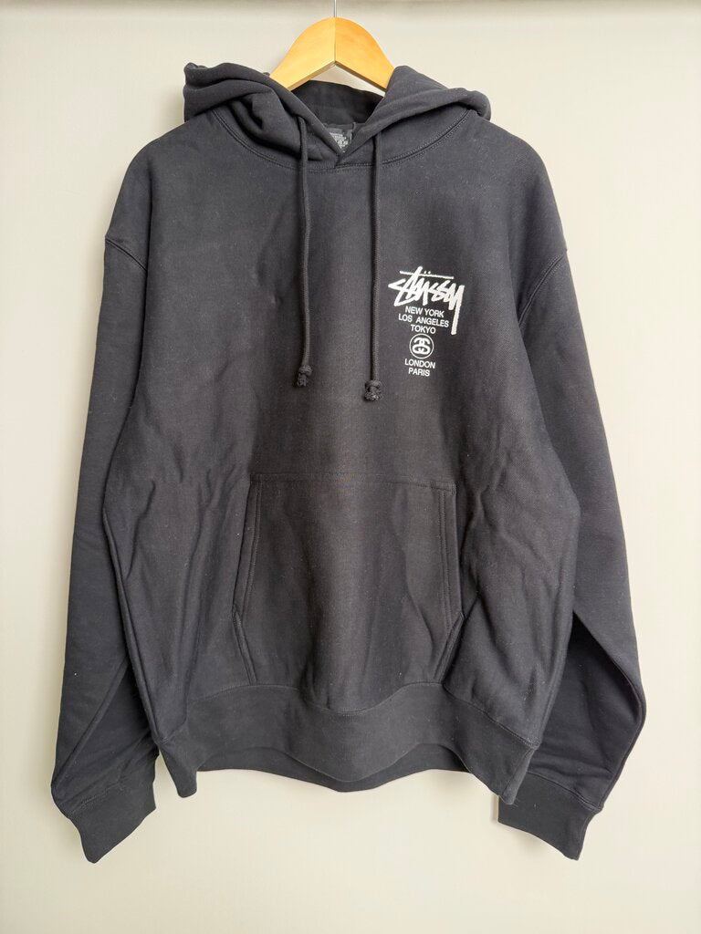 New Stussy Tour Black Hoodie size XL