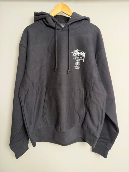 New Stussy Tour Black Hoodie size XL