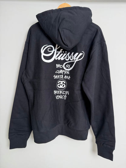 New Stussy Tour Black Hoodie size XL