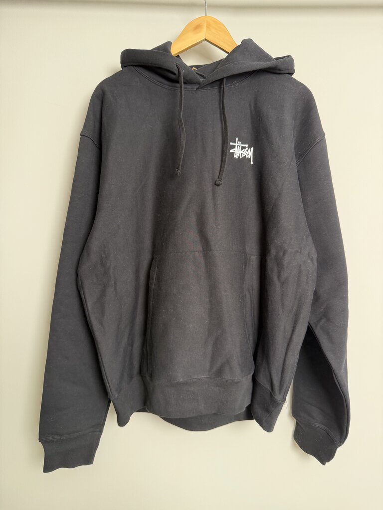 New Stussy Basic Black Hoodie size XL