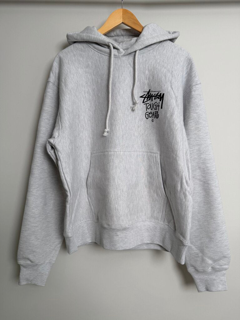 New Stussy Tough Gear Grey Hoodie size XL