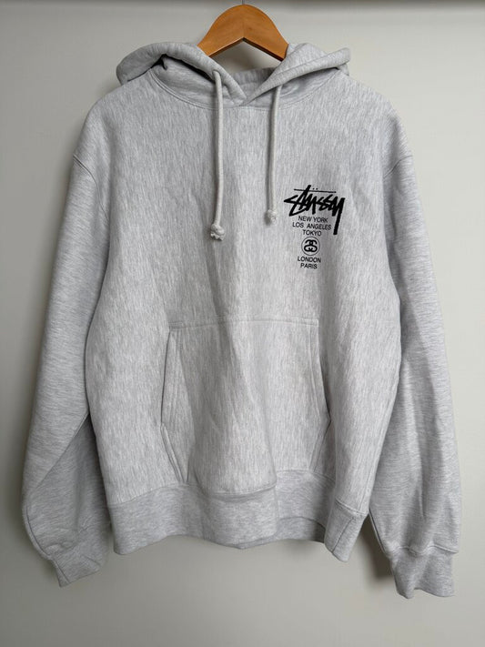 New Stussy Grey Tour Hoodie size L