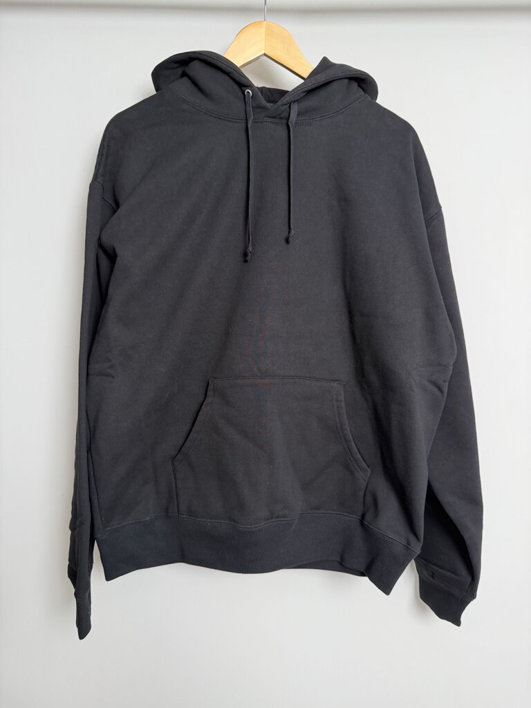 New Supreme Black White Hooded Logo size L